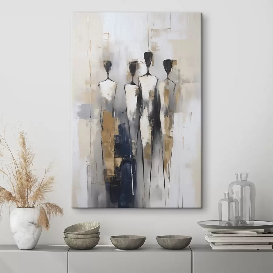 Tablouri Siluete abstracte, imitație de pictură s49137
