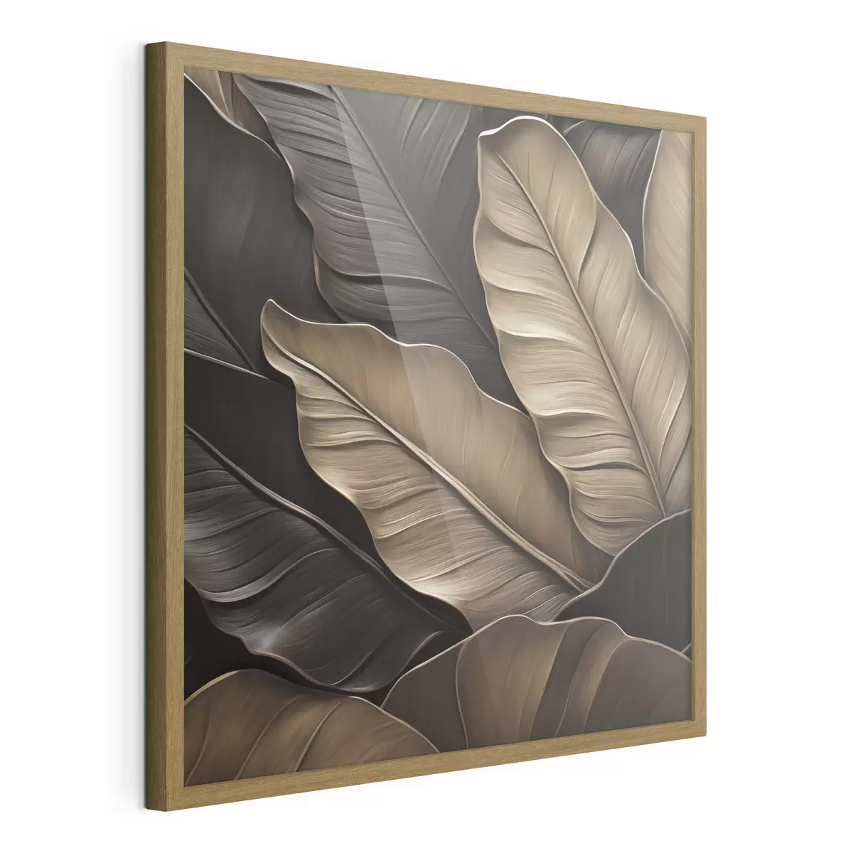 Poster Frunze, imagine plană, imitație de tușe în relief f49143
