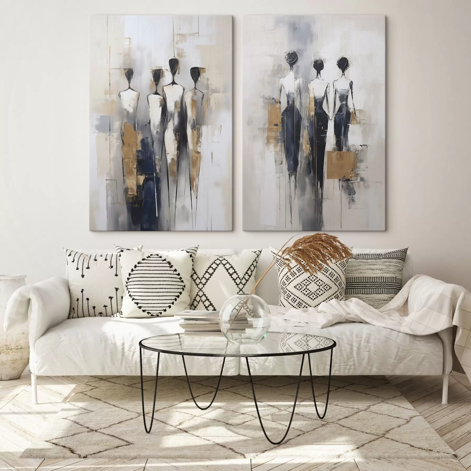 Tablouri Siluete abstracte, imitație de pictură m30519