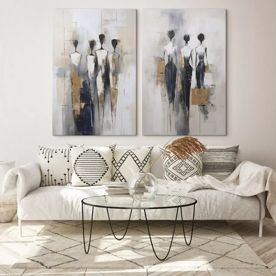 Tablouri Siluete abstracte, imitație de pictură m30519