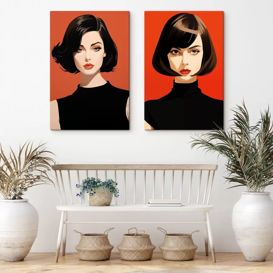 Tablouri Un duo modern de brunete m30502
