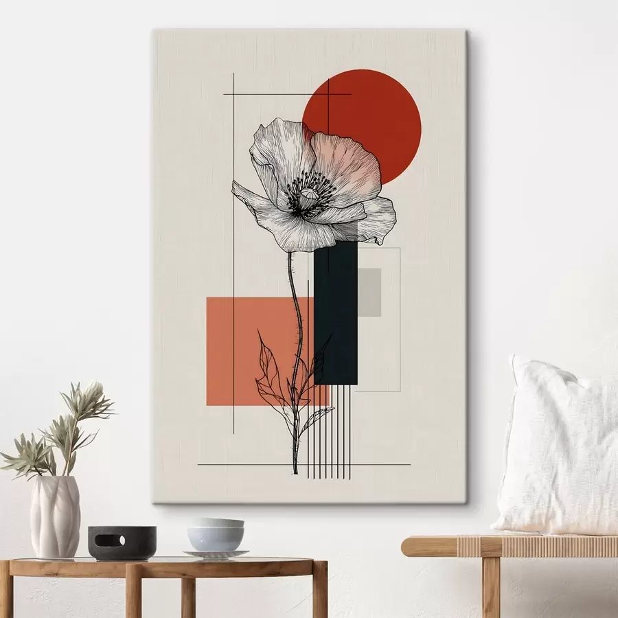 Tablouri Un mac grafic pe un fundal geometric s49230