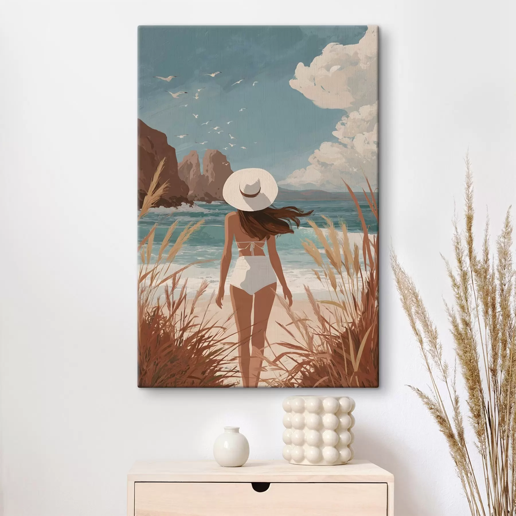Tablouri Fata de lângă ocean s49253