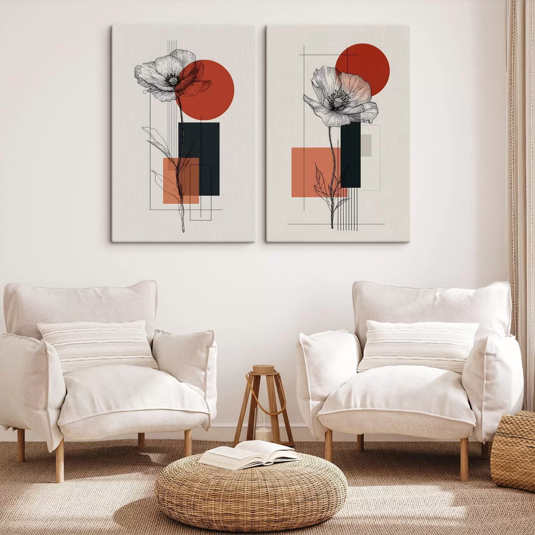 Tablouri Maci grafici pe un fundal geometric m30533