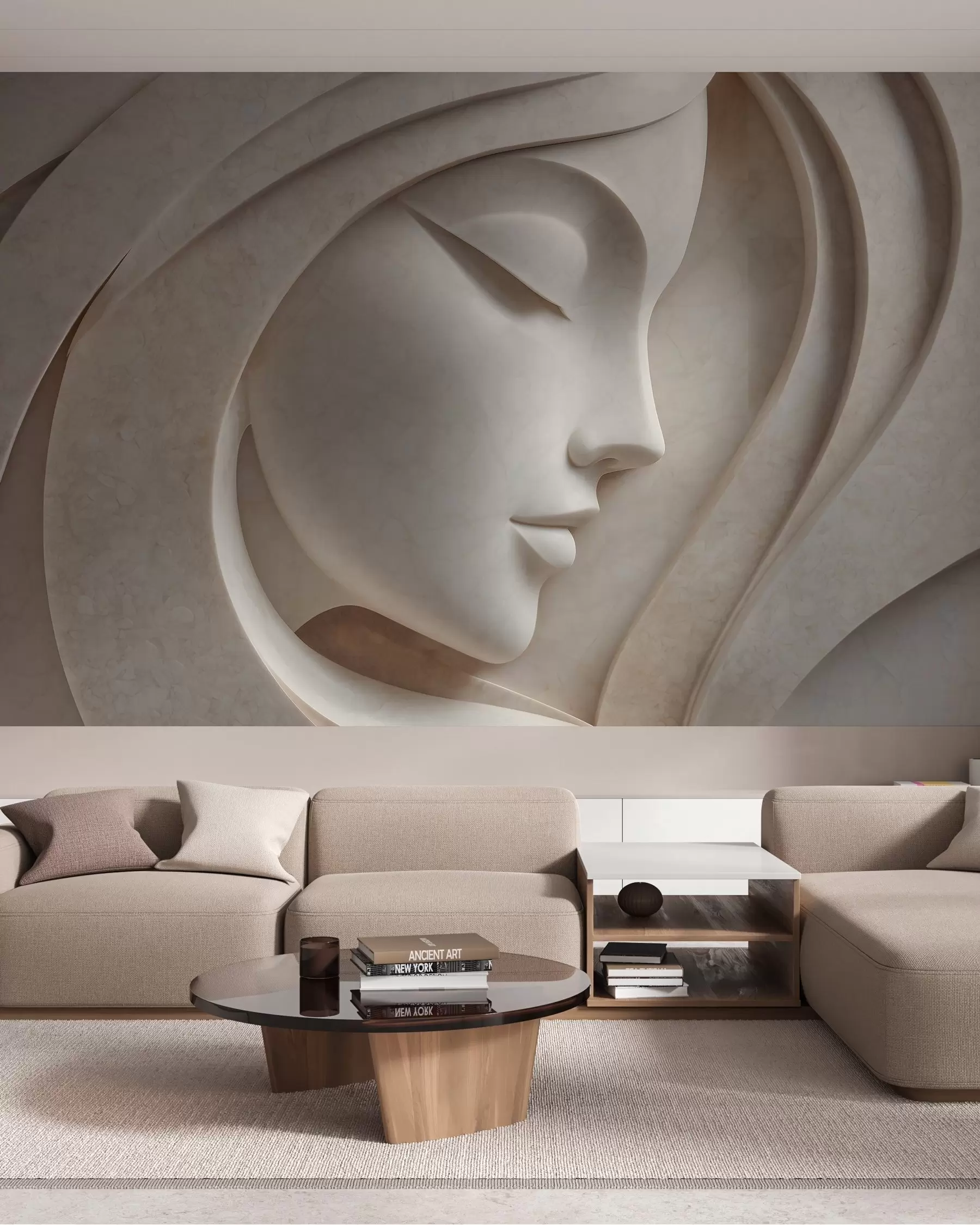 fototapet Profil între falduri sculptate w05569