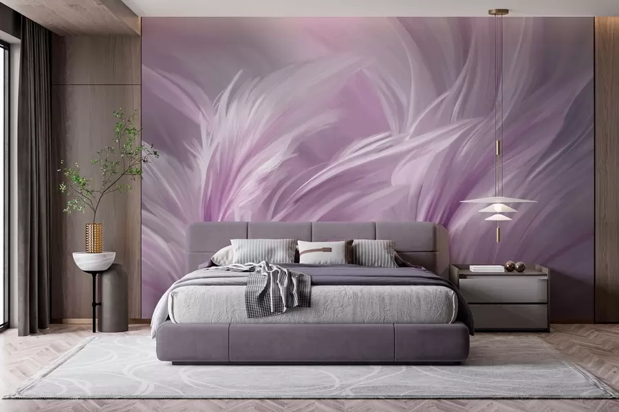 fototapet Pene elegante în nuanțe de violet w05658v2