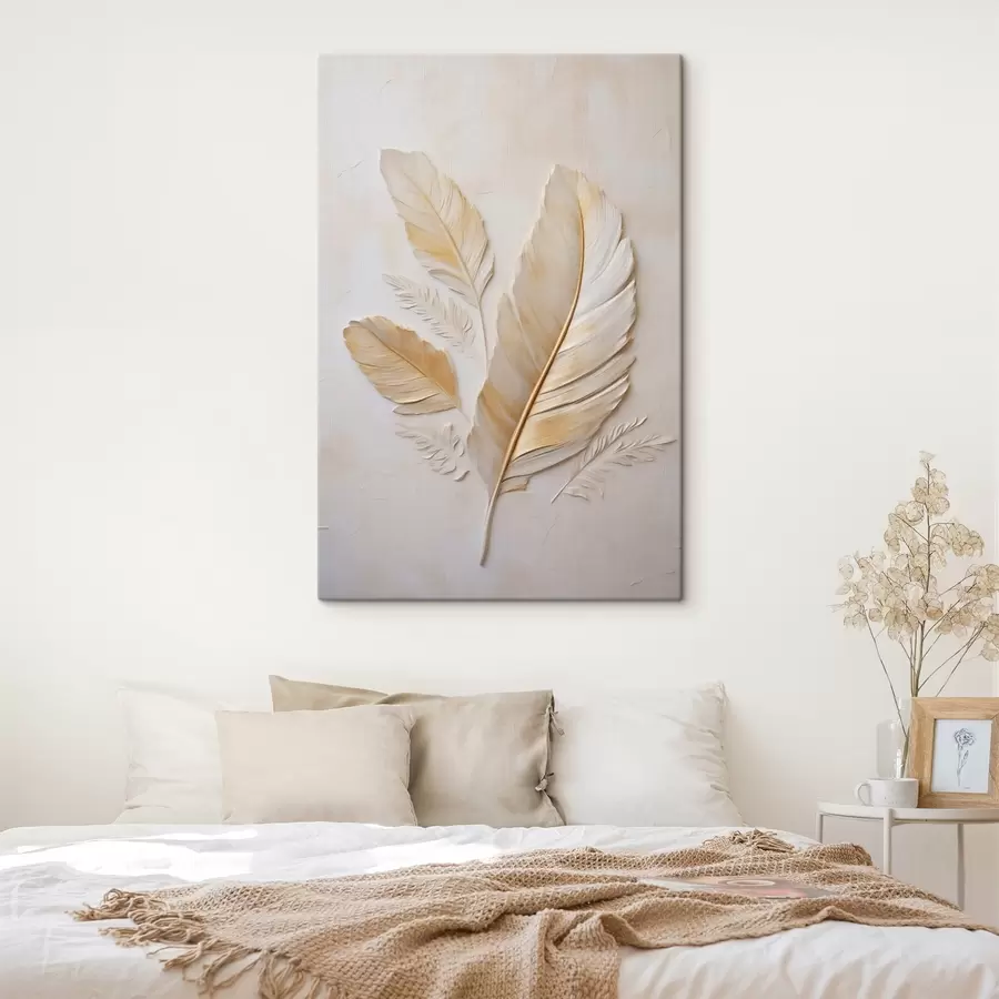 Tablouri Imagine cu pene decorative așezate plat s49388