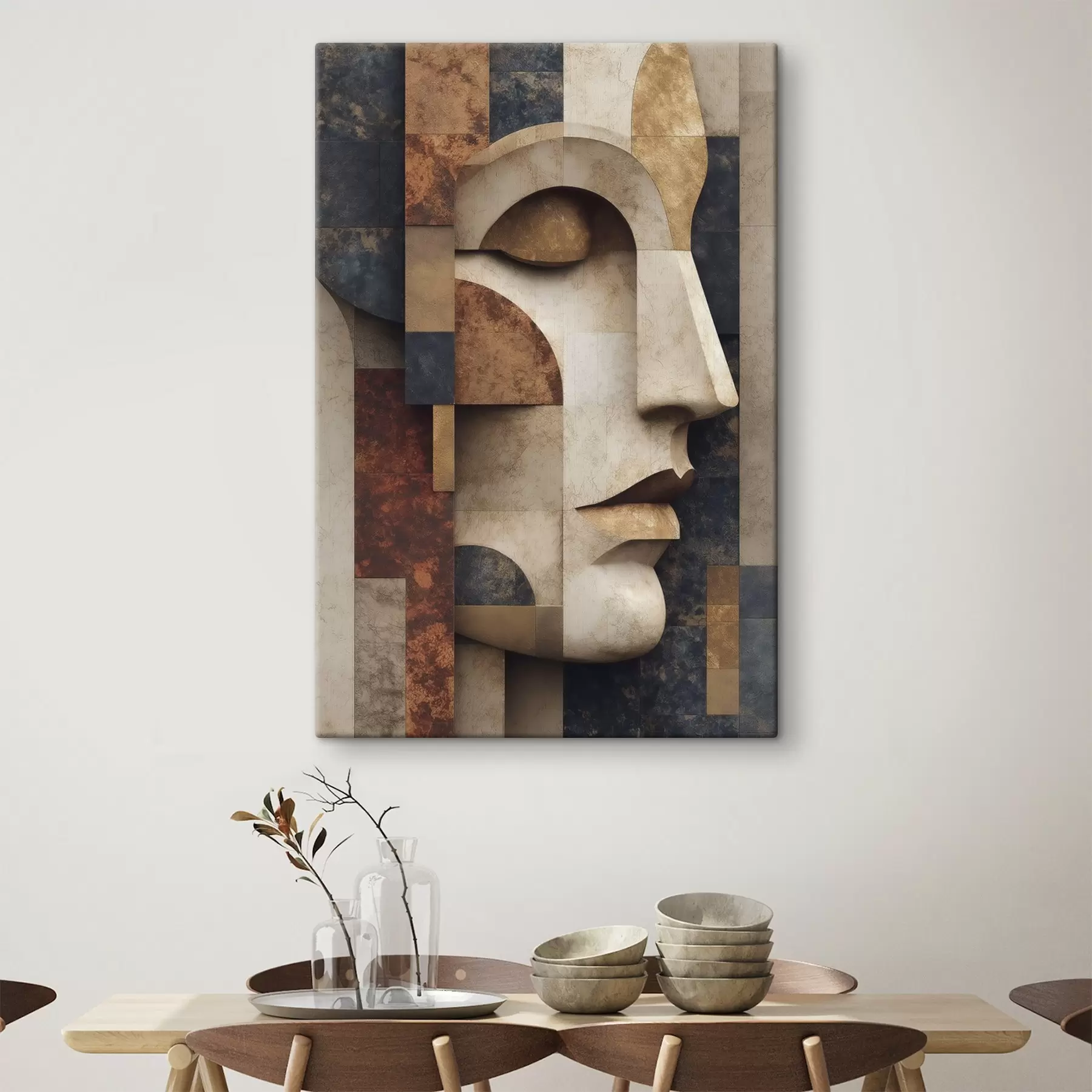 Tablouri Ilustrație abstractă cu un chip plat s49398