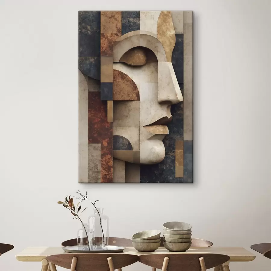 Tablouri Ilustrație abstractă cu un chip plat s49398