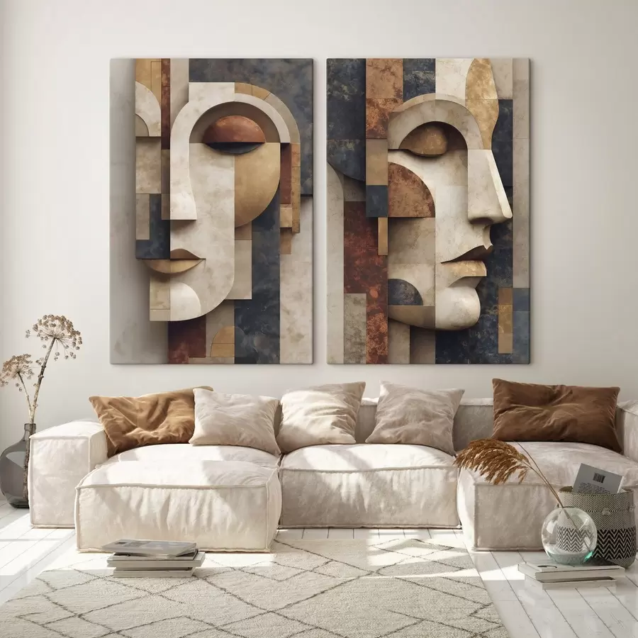 fototapet Ilustrație abstractă cu un chip plat m30557
