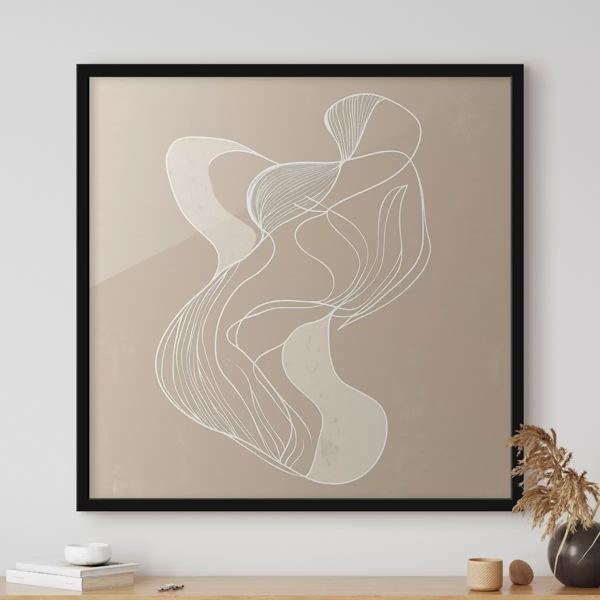 Poster Motiv abstract elegant, format din linii subțiri, în stilul artei contemporane f48876