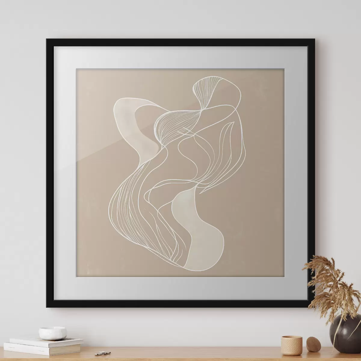 Poster Motiv abstract elegant, format din linii subțiri, în stilul artei contemporane f48876