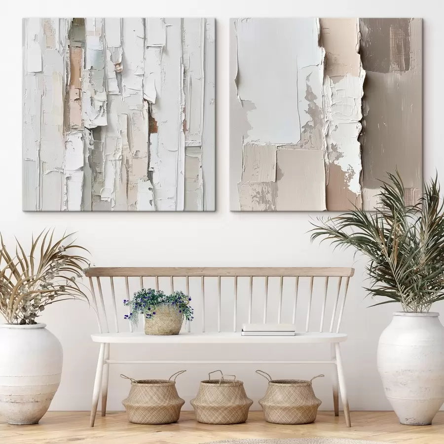 Tablouri Compoziție abstractă cu un relief pronunțat și accente pastelate, realizată într-un stil pictural contemporan m30365