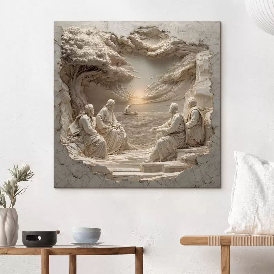 Tablouri Motivele biblice în stil basorelief s49423