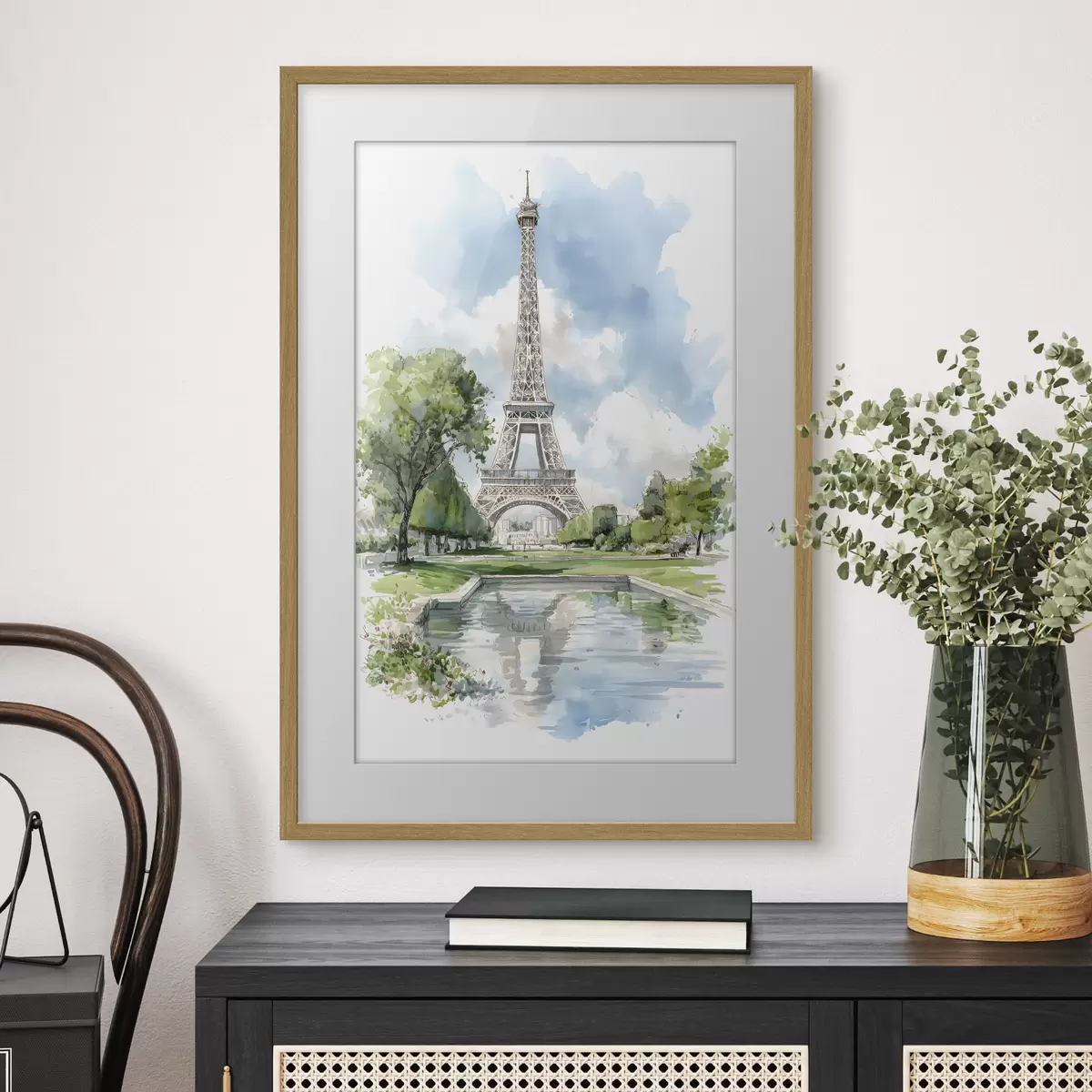 Poster Turnul Eiffel în stil acuarelă f49424