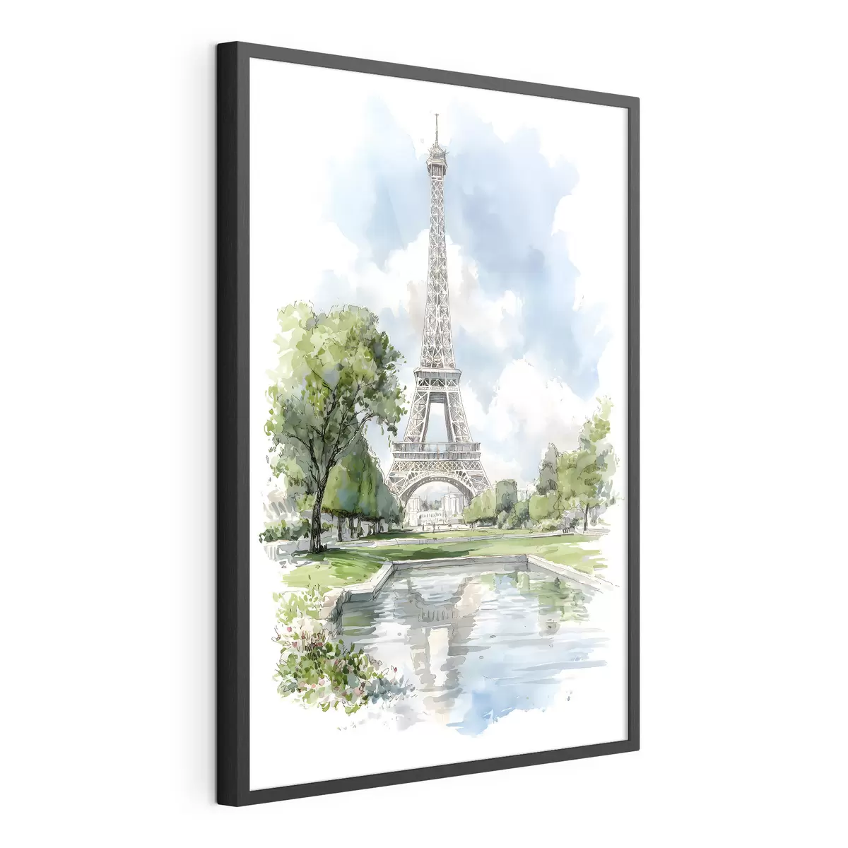 Poster Turnul Eiffel în stil acuarelă f49424
