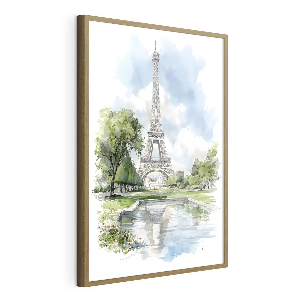 Poster Turnul Eiffel în stil acuarelă f49424