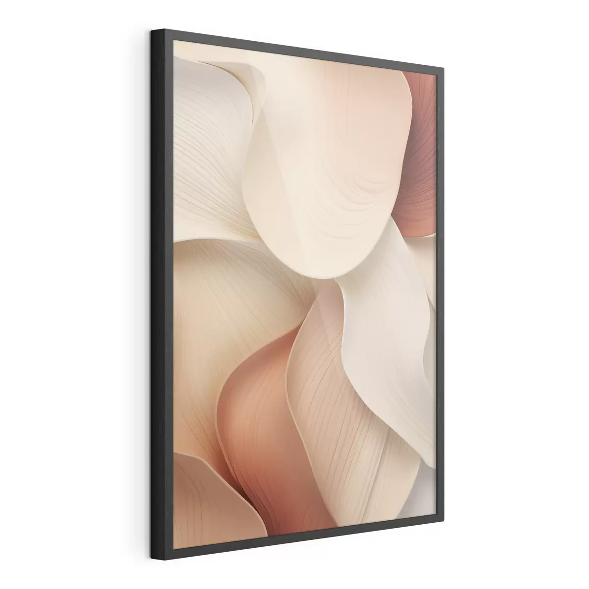 Poster Forme abstracte cu linii fluide și armonioase, în nuanțe de crem și bej f49488