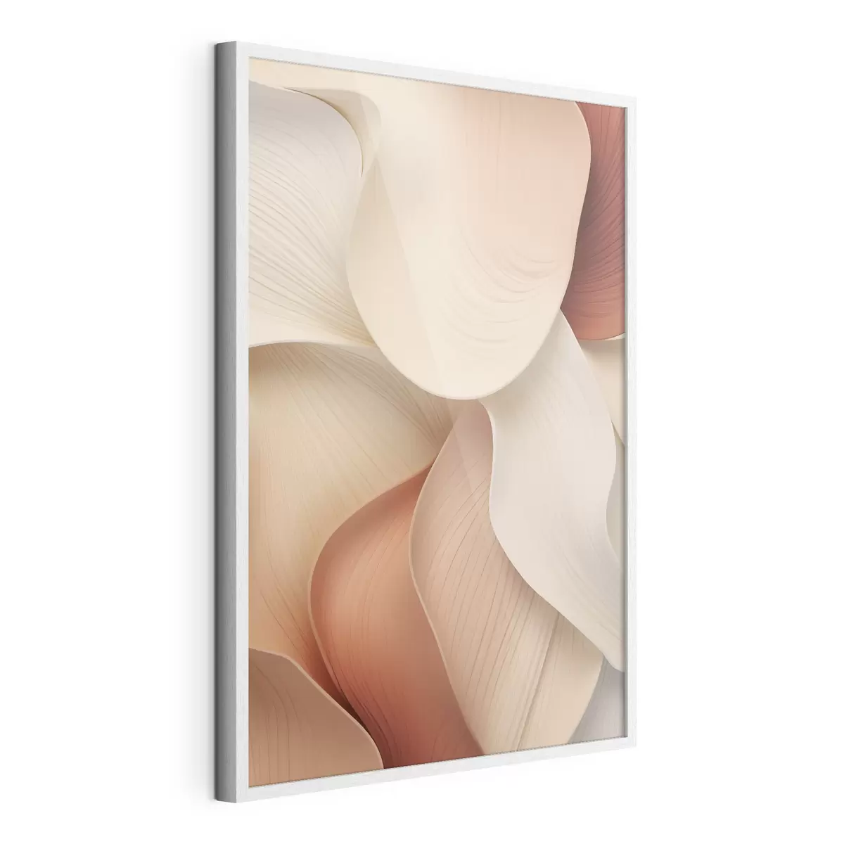 Poster Forme abstracte cu linii fluide și armonioase, în nuanțe de crem și bej f49488