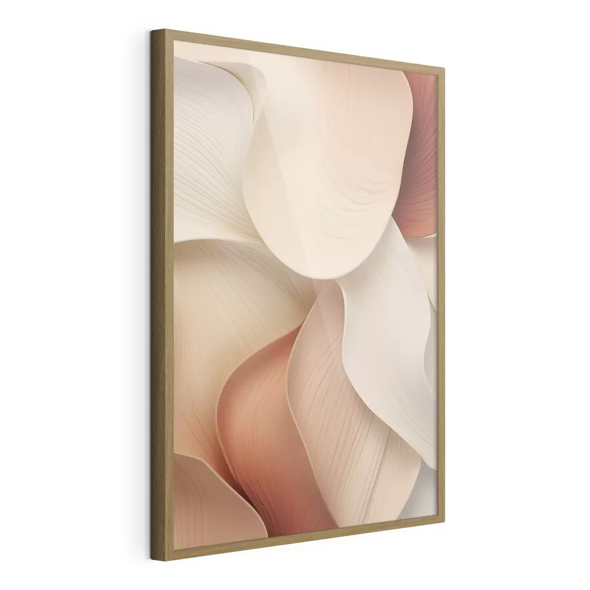Poster Forme abstracte cu linii fluide și armonioase, în nuanțe de crem și bej f49488
