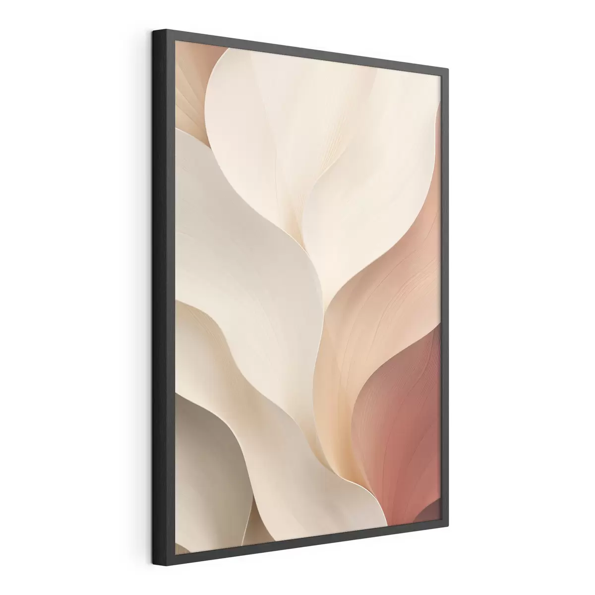 Poster Forme abstracte cu linii fluide și armonioase, în nuanțe de crem și bej f49489