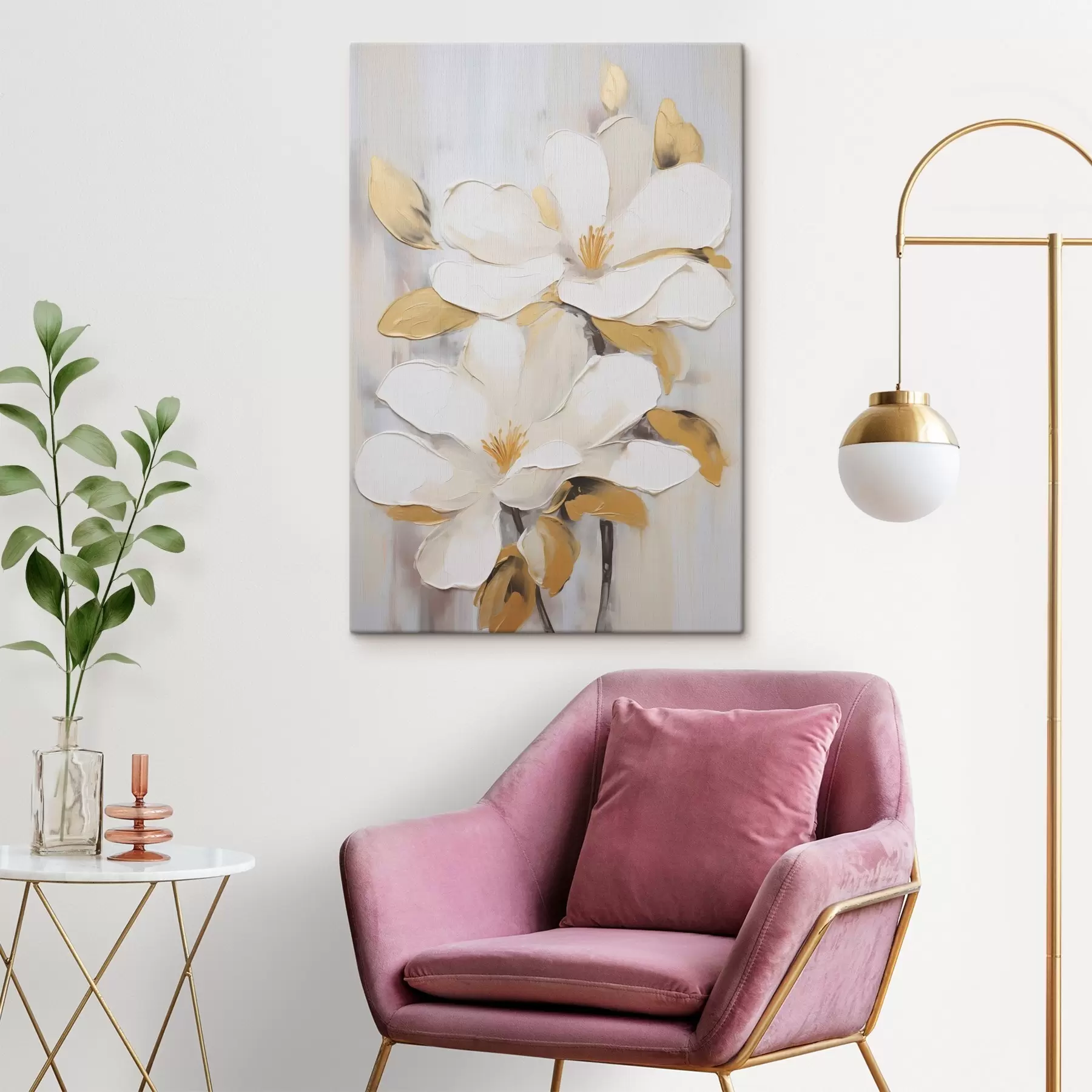 Tablouri Imitare picturală a unor flori stilizate s49502
