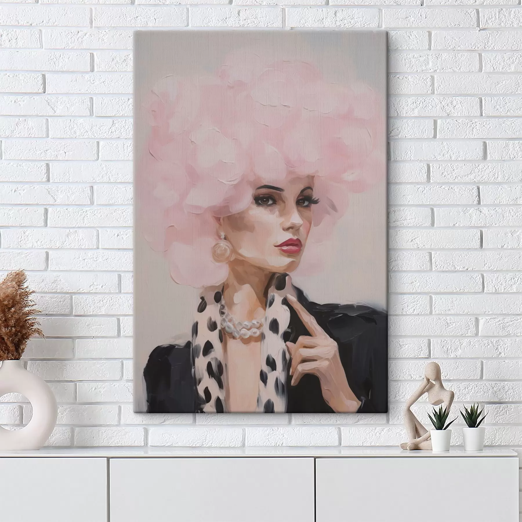 Tablouri Tablou în stil artistic reprezentând o femeie elegantă s49509