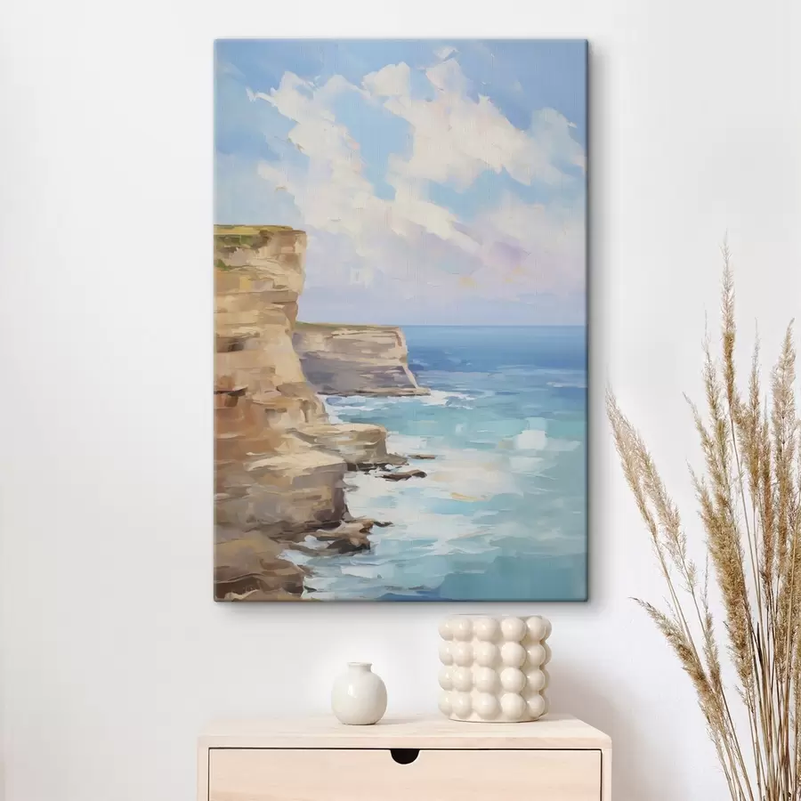 Tablouri Pietre lângă mare – imitație de pictură s49512