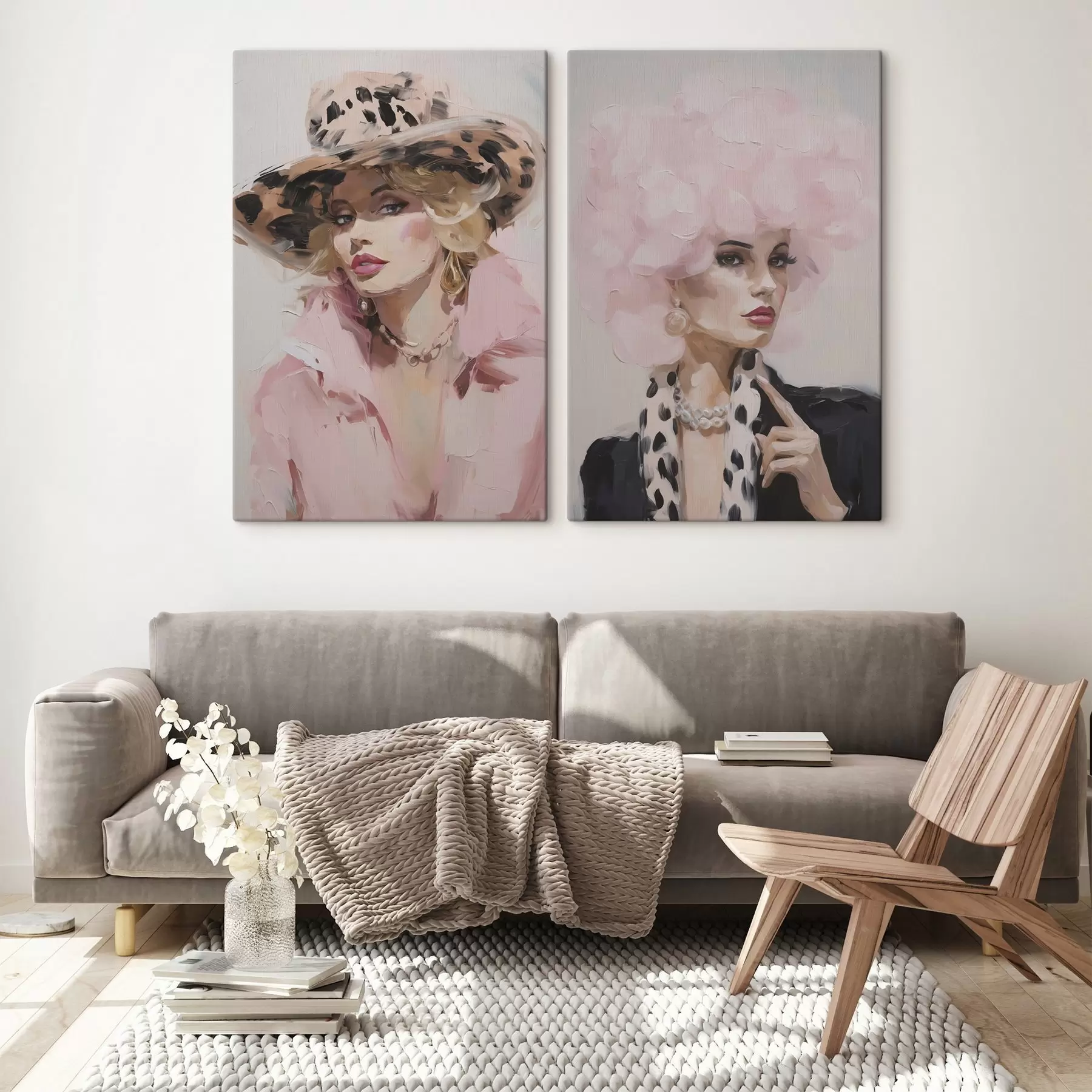 Tablouri Tablou în stil artistic reprezentând o femeie elegantă m30595
