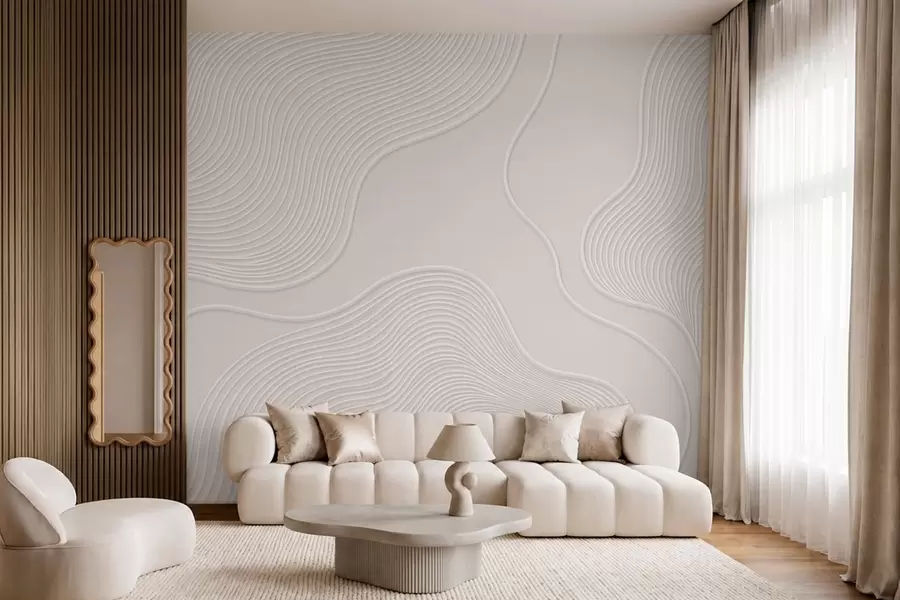 fototapet Relief abstract cu linii ondulate w05689