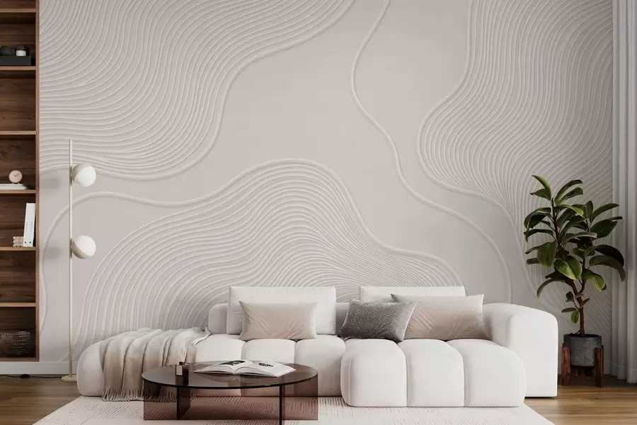 fototapet Relief abstract cu linii ondulate w05689