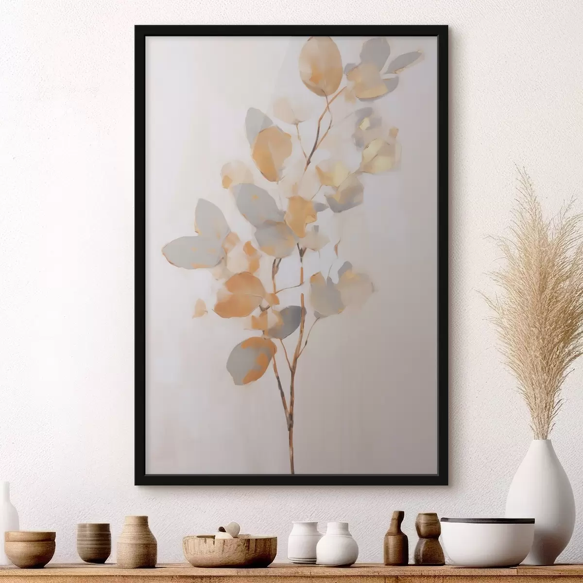 Poster Imitare abstractă a unei ramuri în pictură f49595