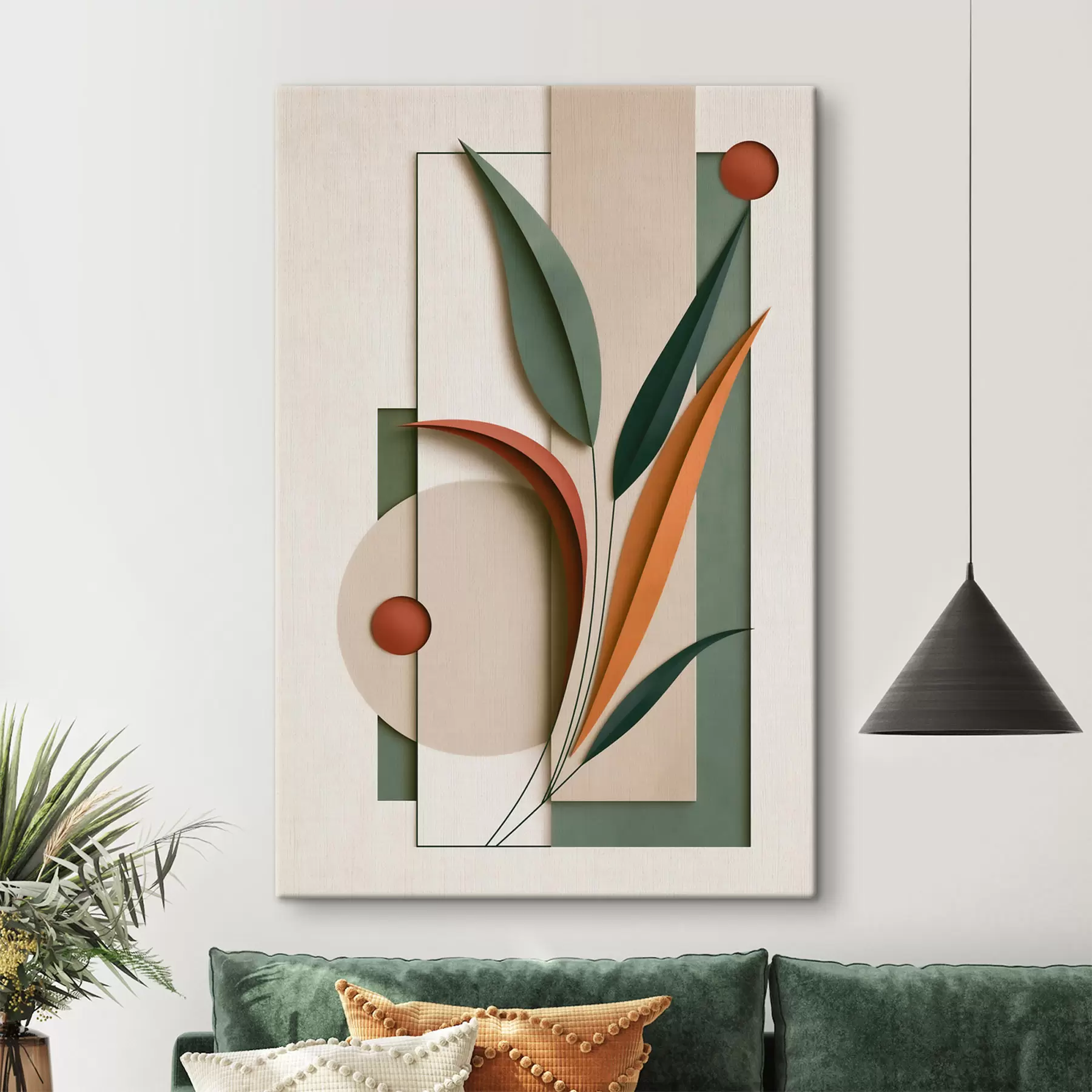 Tablouri Compoziție botanică geometrică s49417