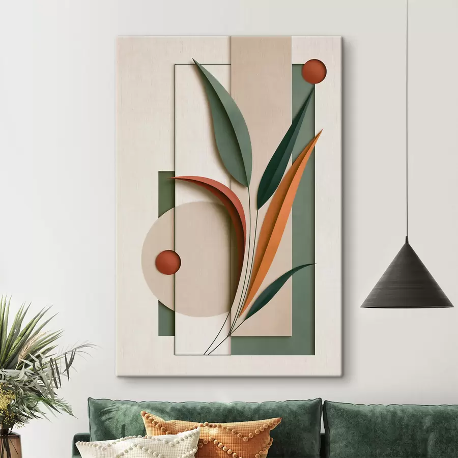 Tablouri Compoziție botanică geometrică s49417