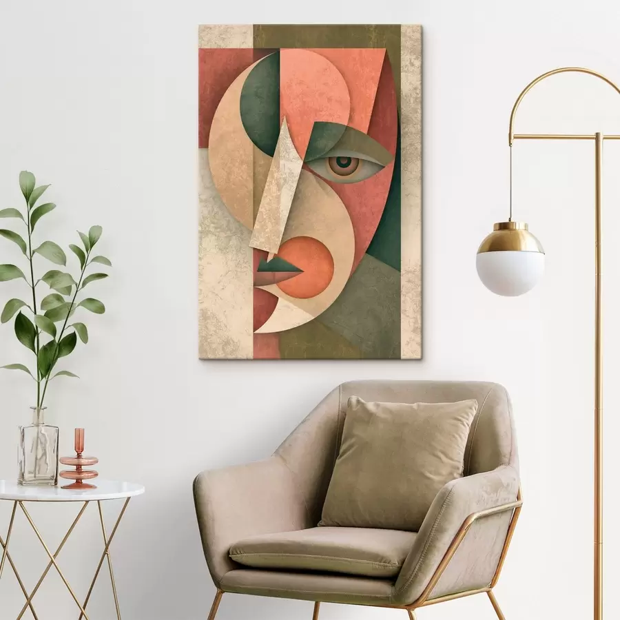 Tablouri Abstracție geometrică a unui chip s49420