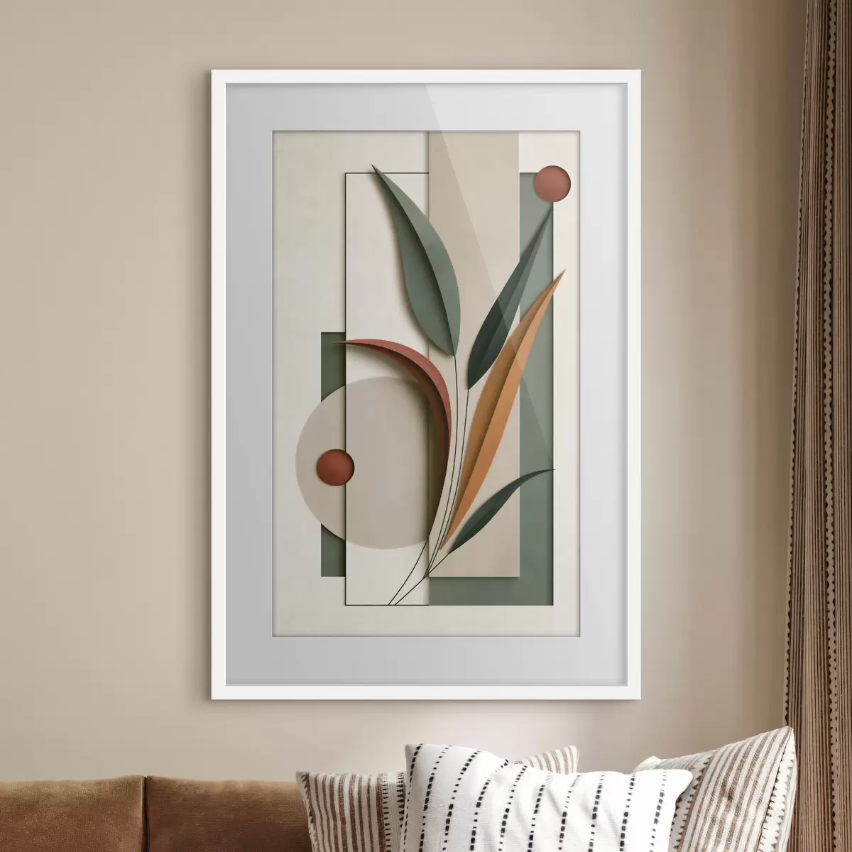 Poster Compoziție botanică geometrică f49417