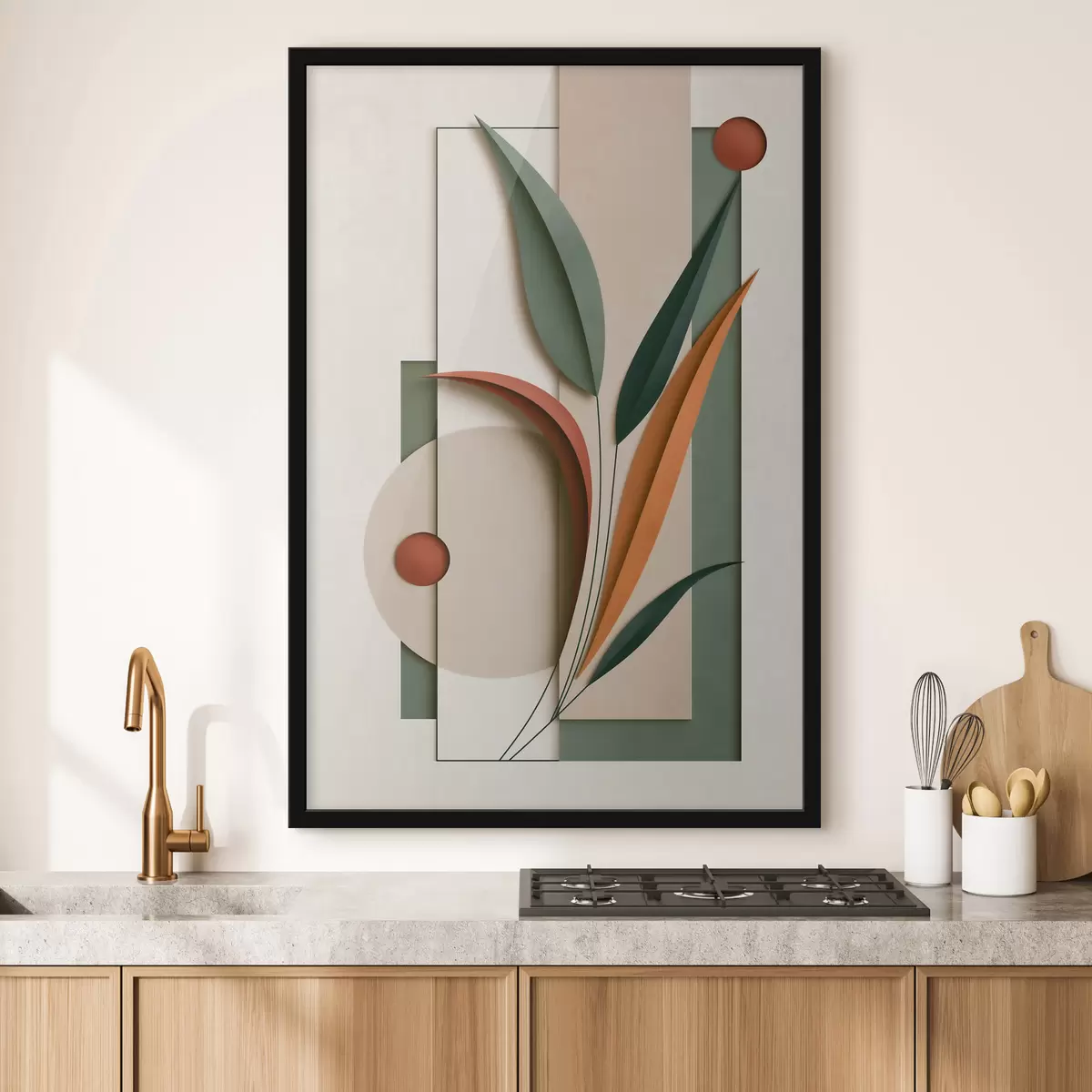 Poster Compoziție botanică geometrică f49417