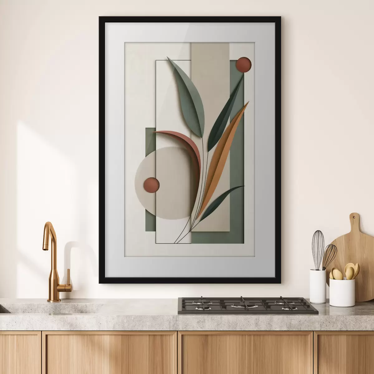Poster Compoziție botanică geometrică f49417