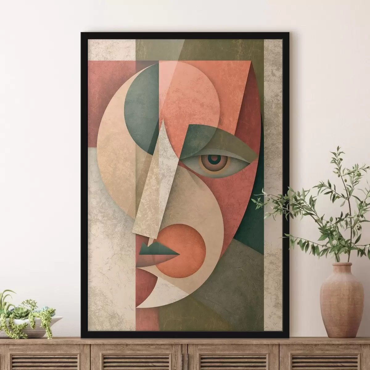Poster Abstracție geometrică a unui chip f49420