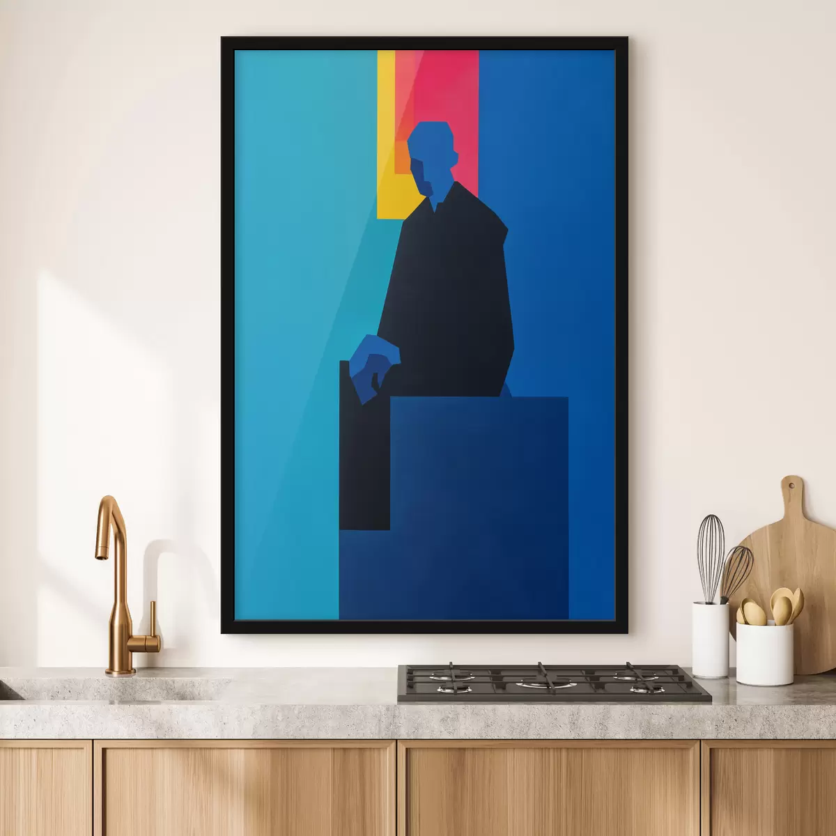 Poster Portret în linii colorate f49669