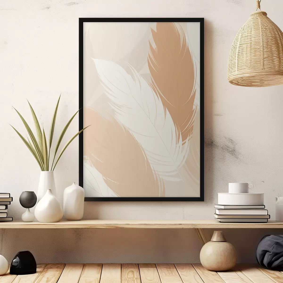 Poster Pene decorative în nuanțe de bej f49381