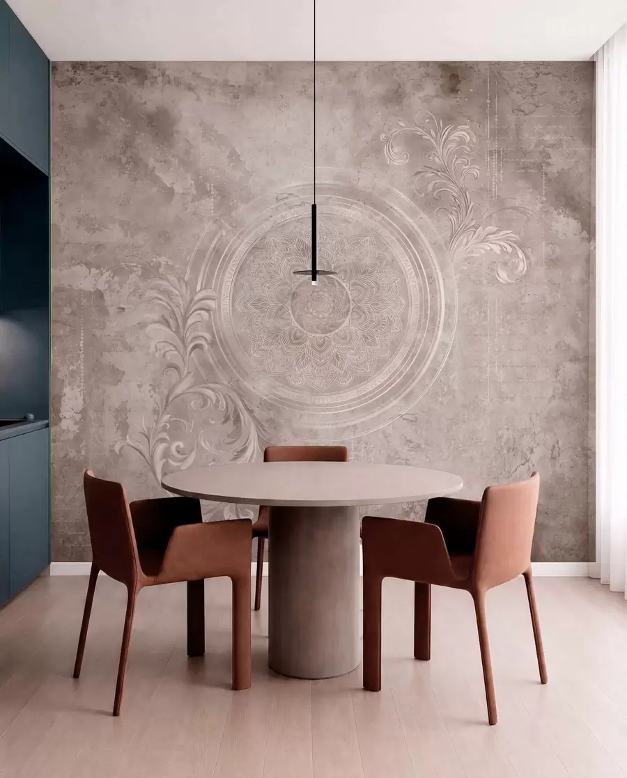 fototapet Motiv circular decorativ pe un fundal texturat w05727