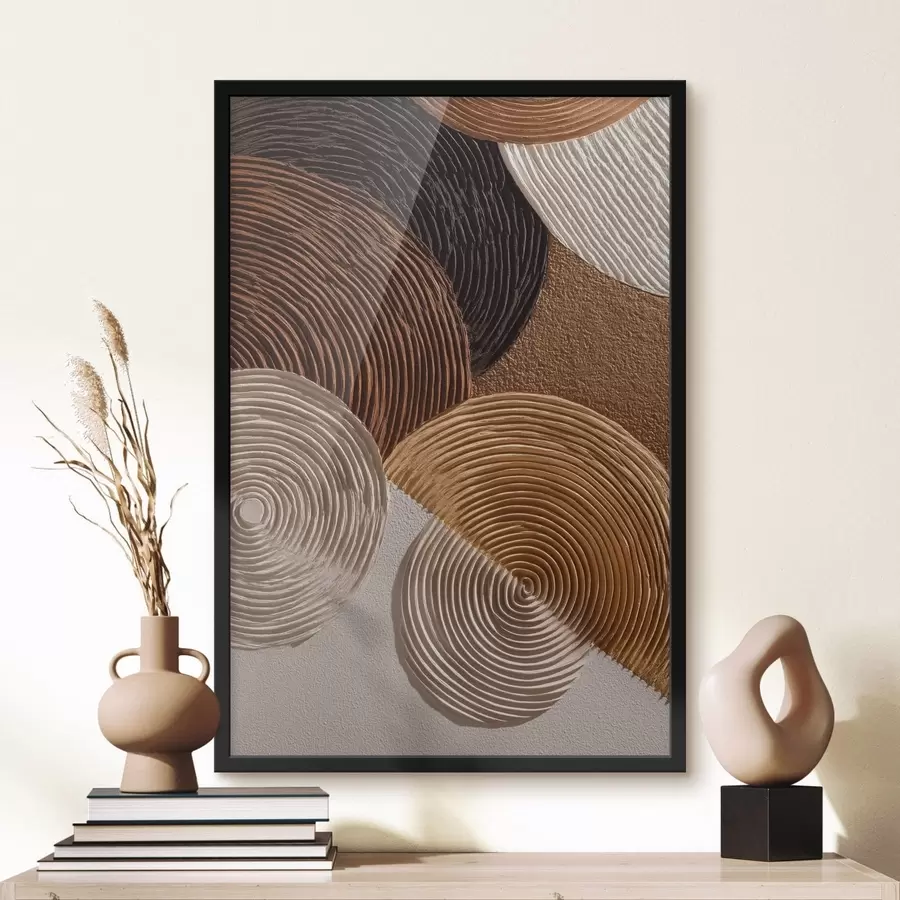 fototapet Relief geometric cu cercuri concentrice f49684