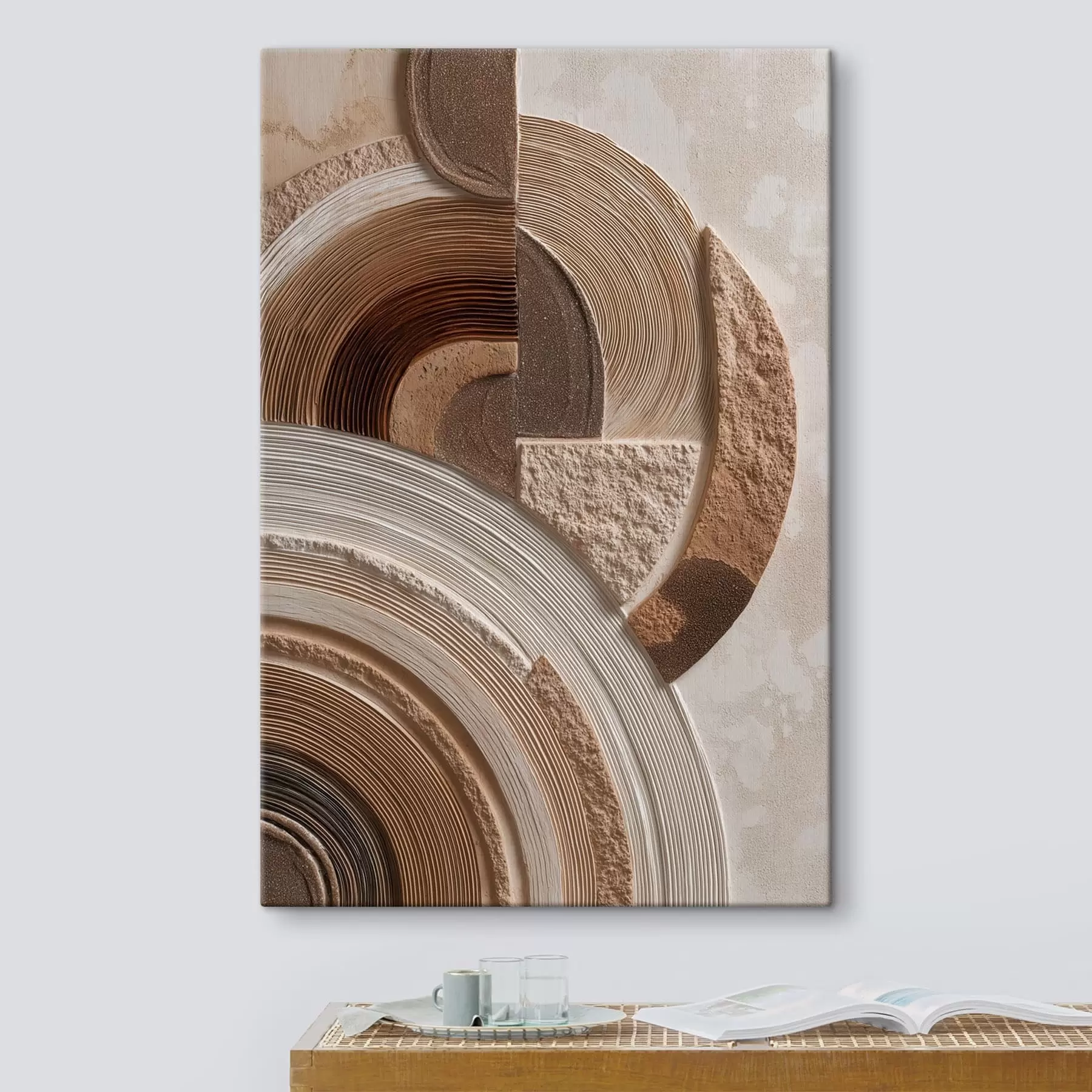 Tablouri Cercuri abstracte cu texturi variate s49685