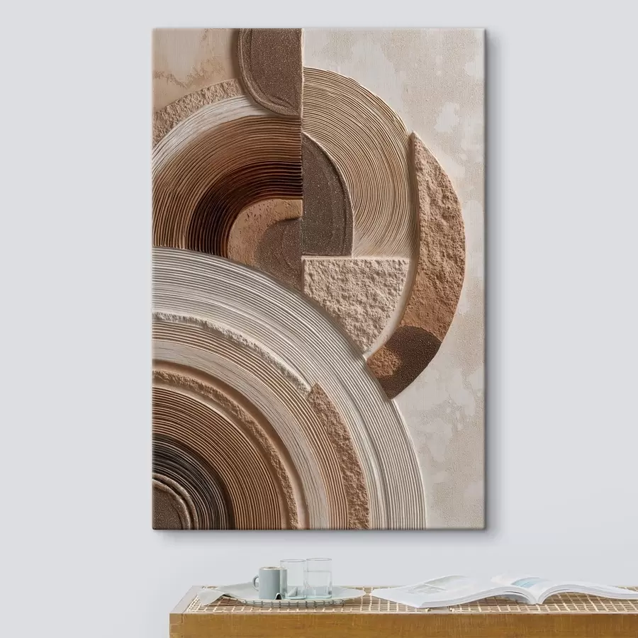 Tablouri Cercuri abstracte cu texturi variate s49685