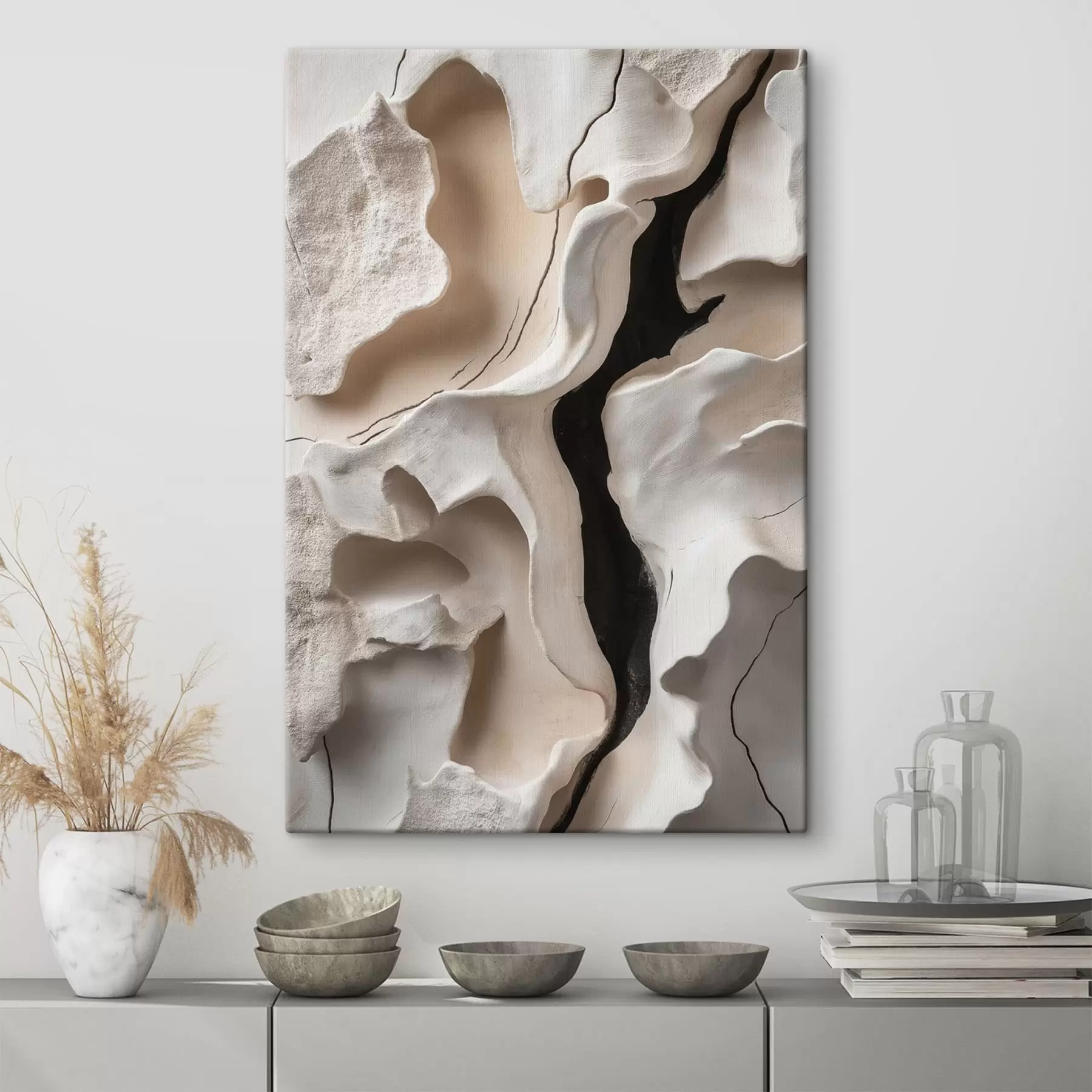 Tablouri Relief abstract cu forme organice ușoare s49687