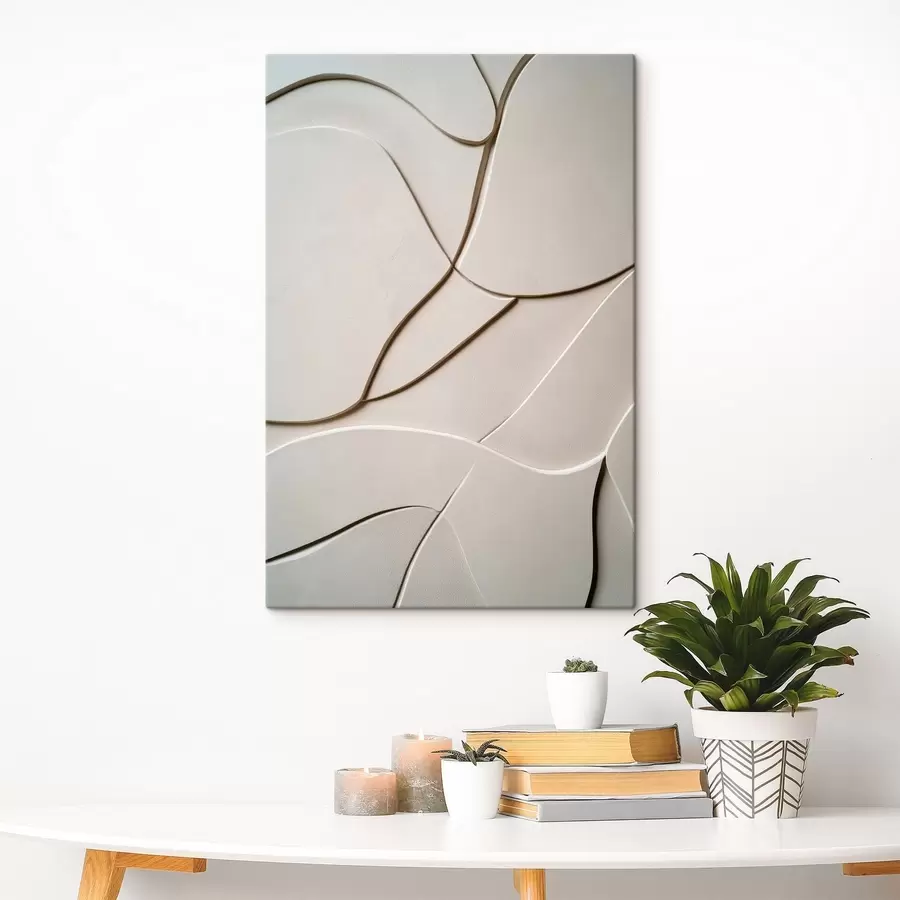 Tablouri Relief abstract cu linii fine și delicate s49689