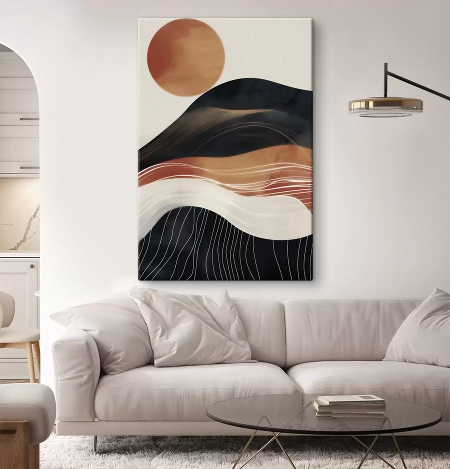 Tablouri Peisaj abstract cu soare s49741