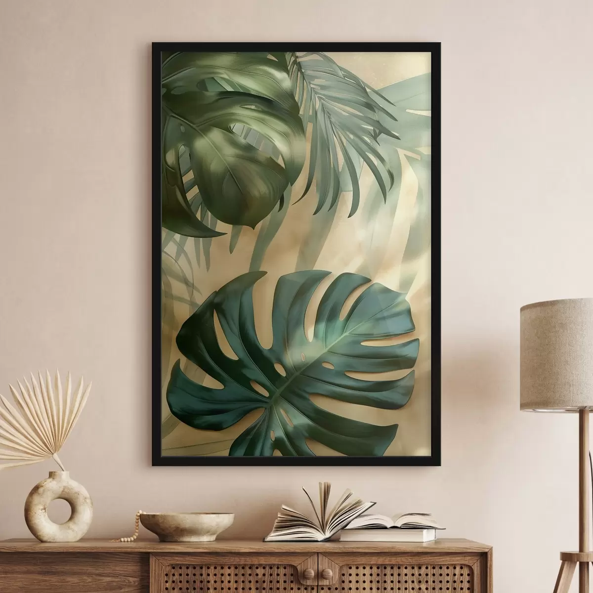 Poster Monstera și frunze tropicale f49552