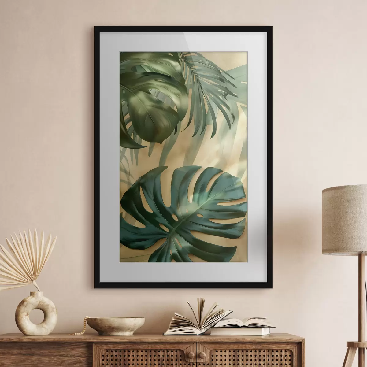 Poster Monstera și frunze tropicale f49552